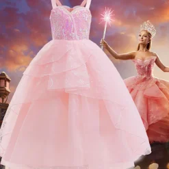 Piger Prinsesse Glinda Kjole Cosplay Kostume Ond Karneval Party Udklædning Kun Garland Pandebånd-FA- Only Garland Headband One Size