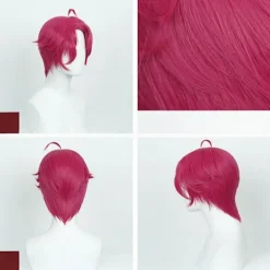 Pink Cosplay Paryk - Højtemperaturfiber, Justerbar Størrelse til Anime Rollespil & Fester