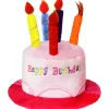 Pink plys Happy Birthday kagehat - Unisex voksenstørrelse Fancy Dres