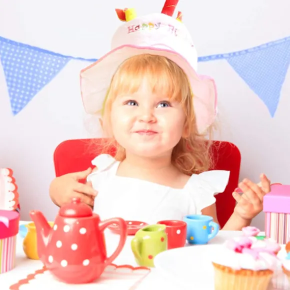 Pink plys Happy Birthday kagehat - Unisex voksenstørrelse Fancy Dres