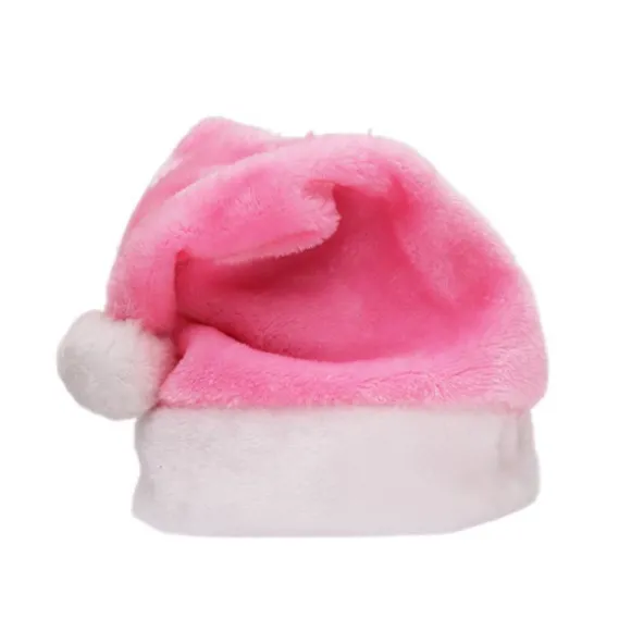 Pink Santa Hat til voksne - Luksus Santa Hat Kostume