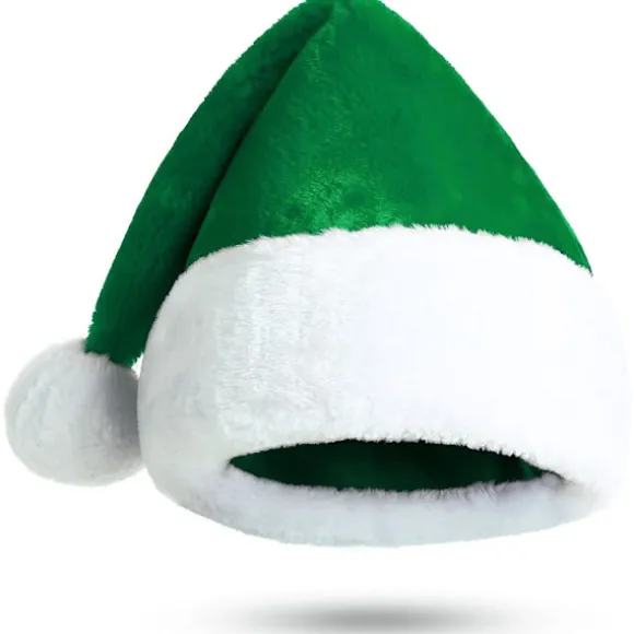 Pink Santa Hat til voksne - Luksus Santa Hat Kostume