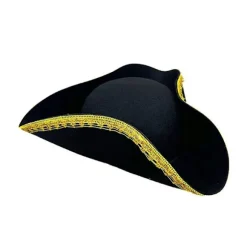 Pirat hat med guldkant til Halloween sceneoptrædener, Captain Jack hat