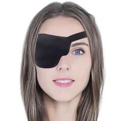 Pirat øjenplaster Unisex sort enkelt øjenplaster Øjenplaster Et øje Right