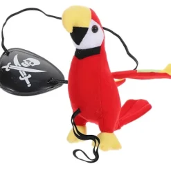 Piratfugl Rekvisit Papegøje til Piratrolle Voksen Pirattilbehør Sceneoptrædener Plys Materiale 1 Sæt
