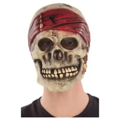Piratkraniemaske til voksne - DisfraZZes - Skeleton Skull - Halloween - Flerfarvet Multifarvet