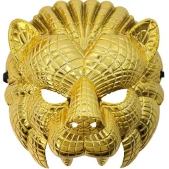 Plast Maskerade Maske Gylden Leopard/Løve/Gris/Ugle Maske Festmaske Dyremaske Halloween Udklædning Rekvisitter til Kvinder Mænd lio