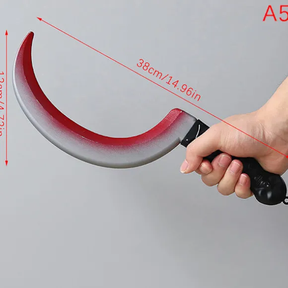 Plastik Halloween Hetes Statue Sickle Horror Cosplay Arm Prop A5