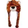 Plush Hat - Super Blød Varmt Hat med Øreklapper, Fyldt Dyr Halloween Kostume Legetøjshat, Cozy Fleece Vinterhat til Børn Tiger