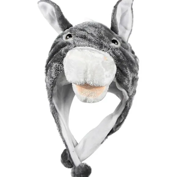 Plush Sjove Dyrehatte En Størrelse Kasket Polyester Med Fleeceforing God Premium (FMY) Donkey Small-Large