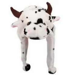 Plush Sjove Dyrehatte Størrelse Kap Polyester Med Fleeceforing cow