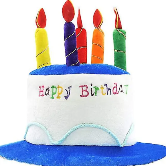 Plys Happy Birthday Kage Hat blue
