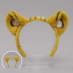Plys Hårbøjle Tigerører Pandebånd Hale Sceneoptræden Hovedbeklædning Vask Ansigt Pandebånd Cosplay Hår Tilbehør White tail