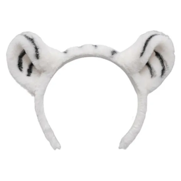 Plys Hårbøjle Tigerører Pandebånd Hale Sceneoptræden Hovedbeklædning Vask Ansigt Pandebånd Cosplay Hår Tilbehør White hair hoop