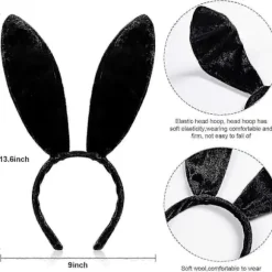 Plys Kaninører Hårbånd 10 stk. Hvid Kostumefest Tilbehør til Cosplay & Halloween color 1