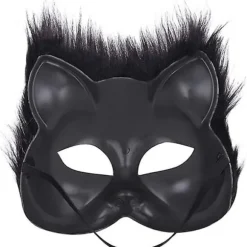 Plys Katte Rævemaske, Therian Maske, Realistiske Kattemasker, Halv Ansigt Dyremaske, Furry Party Katte Maske Maskerade Maske, Cosplay Kostume Grå Gray | Fyndiq