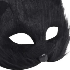 Plys Katte Rævemaske, Therian Maske, Realistiske Kattemasker, Halv Ansigt Dyremaske, Furry Party Katte Maske Maskerade Maske, Cosplay Kostume Grå Gray | Fyndiq