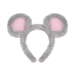 Plys Musseøre Hårbånd til Cosplay & Temafester - Grå Grey 24.00X18.00X1.50CM