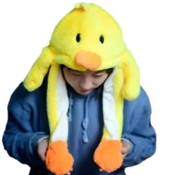 Plys og varm kaninhat med LED-lys, hoppende hue Headless Bear Hat