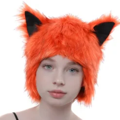 Plys Øre Hat Cosplay Kostume Hat Til Vinter Udendørs Aktivitet Koldt Vejr