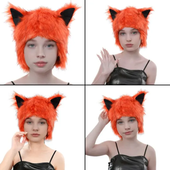 Plys Øre Hat Cosplay Kostume Hat Til Vinter Udendørs Aktivitet Koldt Vejr