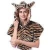 Plys Øre Hætte Kappe Hat til Vinter Udendørs Aktivitet Dejlig Pelsagtig Plys Hætte Kappe Øreklap Hat til Kvinder Mænd Unisex gul tiger (gul tiger)
