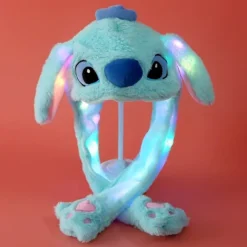 Plys Varm Kaninhat med LED-lys, Hoppehat-WELLNGS Luminous Unicorn (White)