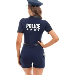 Politikostume til kvinder | Marineblå Halloween Cosplay Sæt [ZHE] Navy Blue M