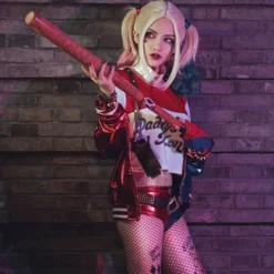 Polyester Harley Quinn Paryk (voksen) (FMY)