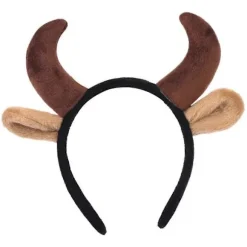 (pow yeah!) Plys Ko Ører og Horn Hårbøjle Sjovt Dyr Cosplay Party Kostume Hårdiadem