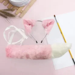 (Pow yeah!) Voksen Børn Simulering Plys Ulveører Pandebånd Bandana Med Lang Hale Sæt Anime Cosplay Kostume Rekvisitter Halloween Maskerade - Perfekt | Fyndiq