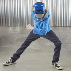 Power Rangers Beast Morphers - Maske Ranger Blå - Udklædningsaccessory Blå Ranger