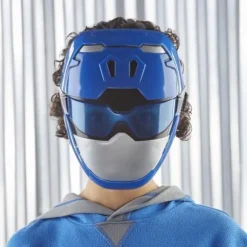 Power Rangers Beast Morphers - Maske Ranger Blå - Udklædningsaccessory Blå Ranger