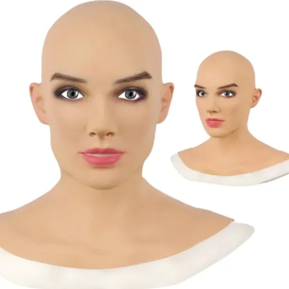 【PP】Halloween Maske Realistisk Kvinde Latex Maske Cosplay Dronning
