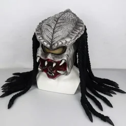 Predator Maske forfærdelig alien cosplay hjelm maske fuld latex hovedmaske film titel kostume tilbehør til Halloween-Perfekt