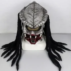 Predator Maske forfærdelig alien cosplay hjelm maske fuld latex hovedmaske film titel kostume tilbehør til Halloween-Perfekt