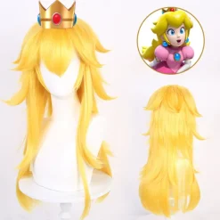 Princess Peach Paryk til Piger Cosplay Halloween Kostume{xh}