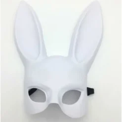 Påskefest-outfit - Voksen maskeradekaninmaske med ører - Festcosplay, udklædning, påskekostumetilbehør