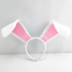 Påskehareører Hårbøjle, Zootopia Judy Hopps Cosplay Tilbehør, Kaninkostume Festrekvisit til Børn og Voksne WHITE