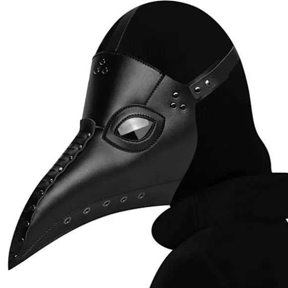 PU Læder Pestedoktor Maske til Halloween Steampunk Fuglemasker Lang Næse Kostume Rekvisitter Cosplay Maskeradefest