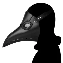 PU Læder Pestedoktor Maske til Halloween Steampunk Fuglemasker Lang Næse Kostume Rekvisitter Cosplay Maskeradefest