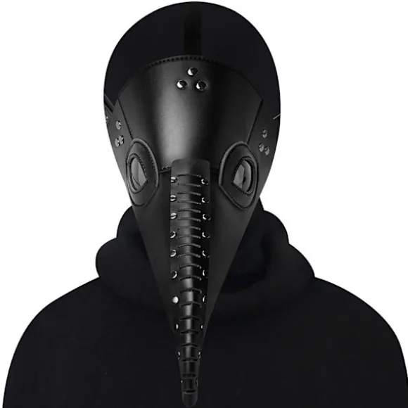 PU Læder Pestedoktor Maske til Halloween Steampunk Fuglemasker Lang Næse Kostume Rekvisitter Cosplay Maskeradefest