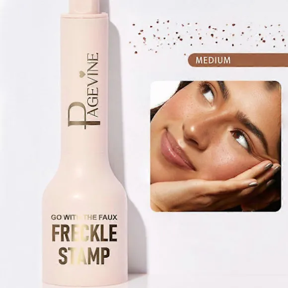 5-punkts naturlig fregnestempelpen, hurtigtørrende vandtæt fregne makeup pen til kvinder MEDIUM