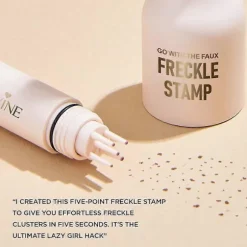 5-punkts naturlig fregnestempelpen, hurtigtørrende vandtæt fregne makeup pen til kvinder MEDIUM