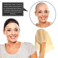 QU-Kal Skaldede Hætter Latex Skaldet Hætte til Voksne Makeup Skaldet Hoved Paryk Hætte Kostume Tilbehør, A