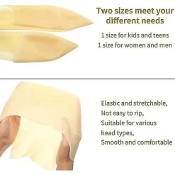QU-Kal Skaldede Hætter Latex Skaldet Hætte til Voksne Makeup Skaldet Hoved Paryk Hætte Kostume Tilbehør, A