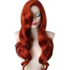 Rød lang bølget krøllet Jessica Rabbit Cosplay Paryk til kvinder, CJY