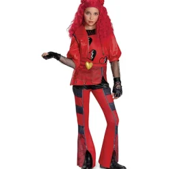 Rød paryk til piger, Descendants 4 The Rise of Red Kostume Tilbehør, CJY en-US