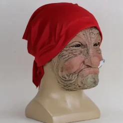 Rødhætte rygende bedstemor gammel kvinde maske festrekvisitter Halloween