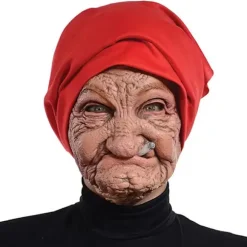 Rødhætte rygende bedstemor gammel kvinde maske festrekvisitter Halloween